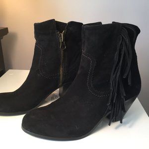 Sam Edelman Black Fringe Bootie Size 7.5